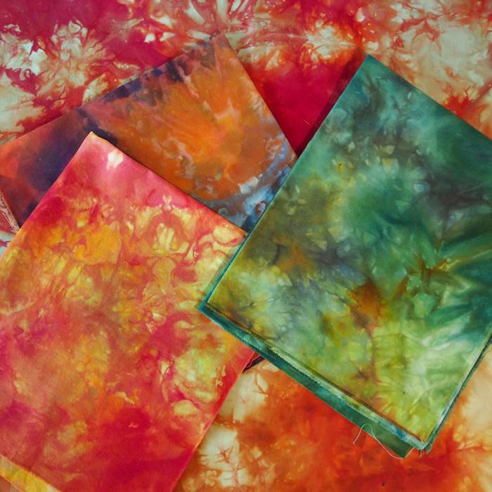 Love the bright colours of ice dyed fabric