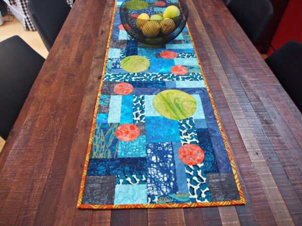Close-up of the Twirl table runner